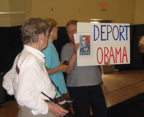 Deport Obama, Birther Sign Says Deport Obama, Birther Sign Says